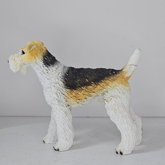 Wire Fox Airedale Terrier Dog Figurine Resin Collectible Animal Decor *AS IS FLA - Picture 2 of 10